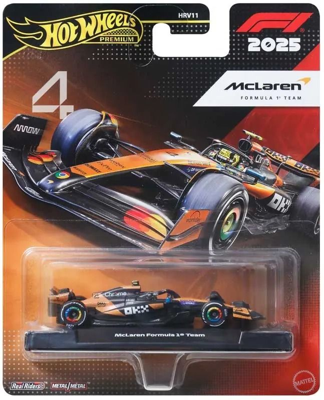 Hot Wheels Premium Lando Norris McLaren Formula 1 Team Car 4